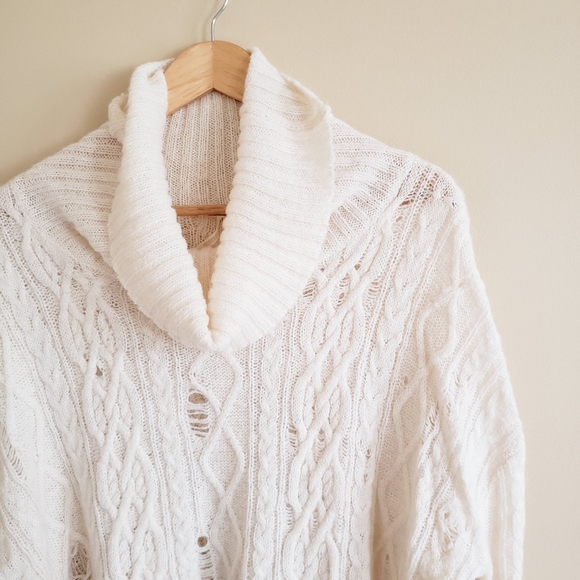 Free People Distressed Cowl Neck Sweater - Picture 5 of 8